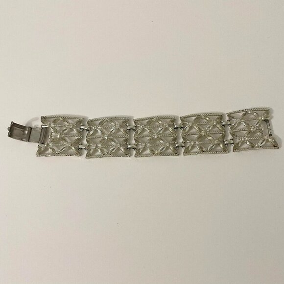 Vintage Coro Pegasus Wide Link Bracelet - Picture 1 of 16